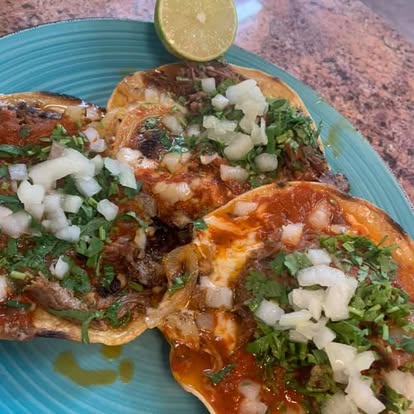 La Revolcada grilled Grass-Fed Lamb birria tacos — San Jose